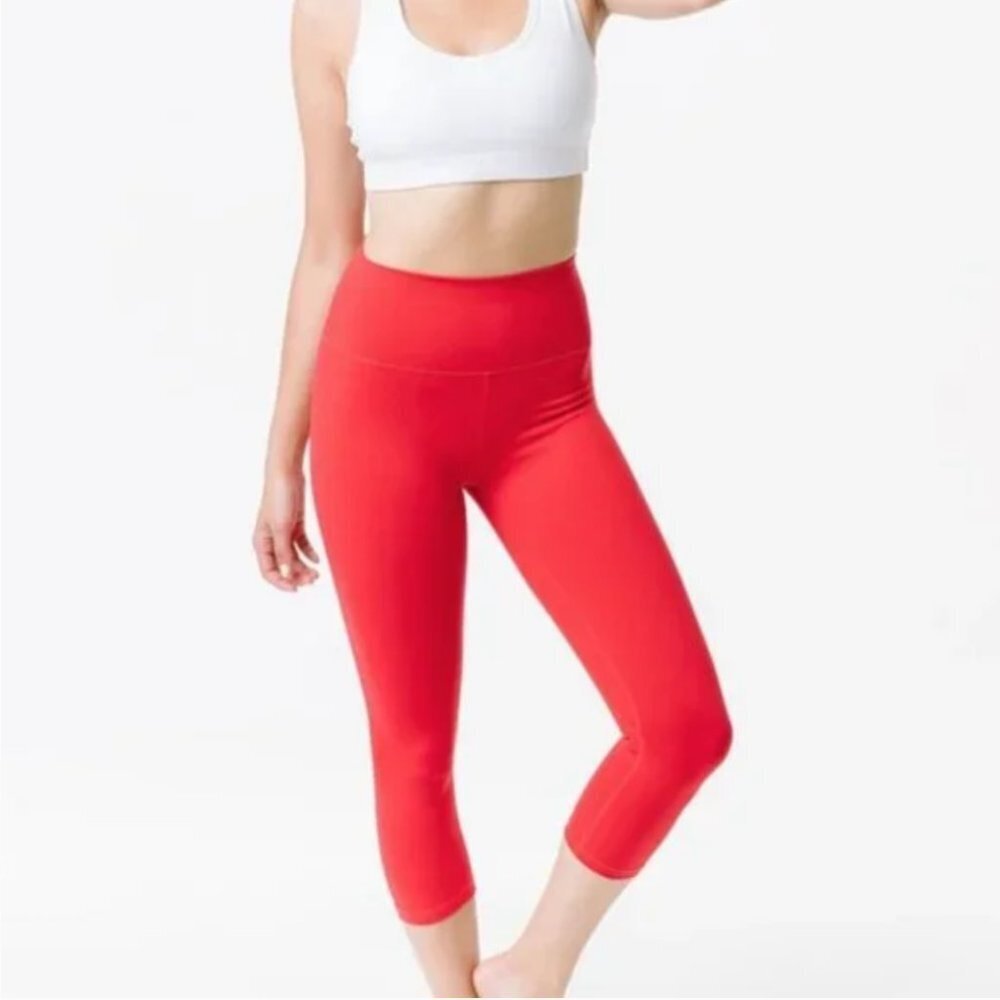 Zyia Active Red Ascend Mid-Rise 7/8 Legging Size 2 Workout Yoga Pants